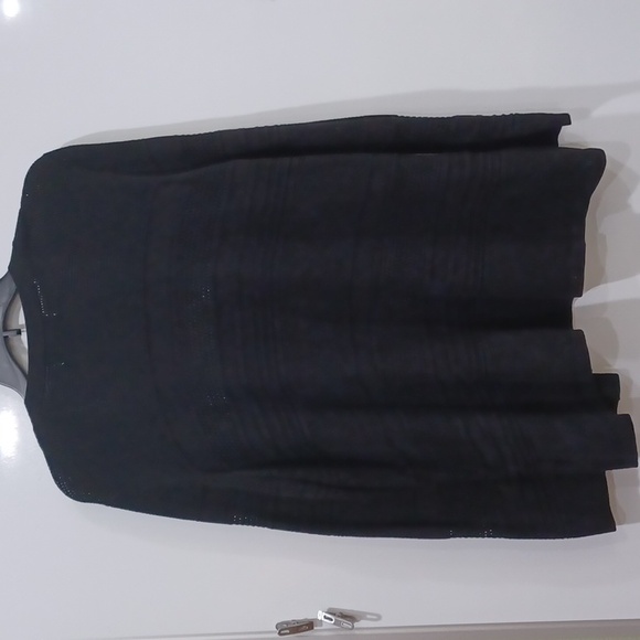 Karen Scott Wmn's 0X Black Open front cardigan - Picture 5 of 9